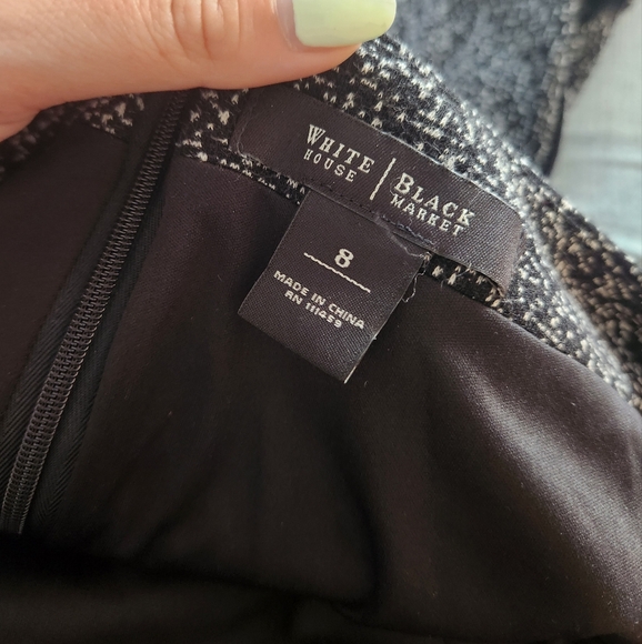 WHBM Professional black and white dress 8 - Picture 3 of 6